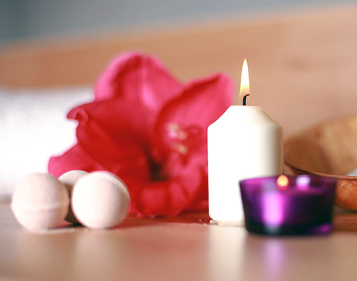 spa packages relaxing candle
